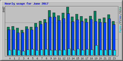 Hourly usage for June 2017