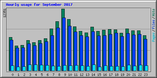 Hourly usage for September 2017