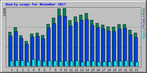 Hourly usage for November 2017